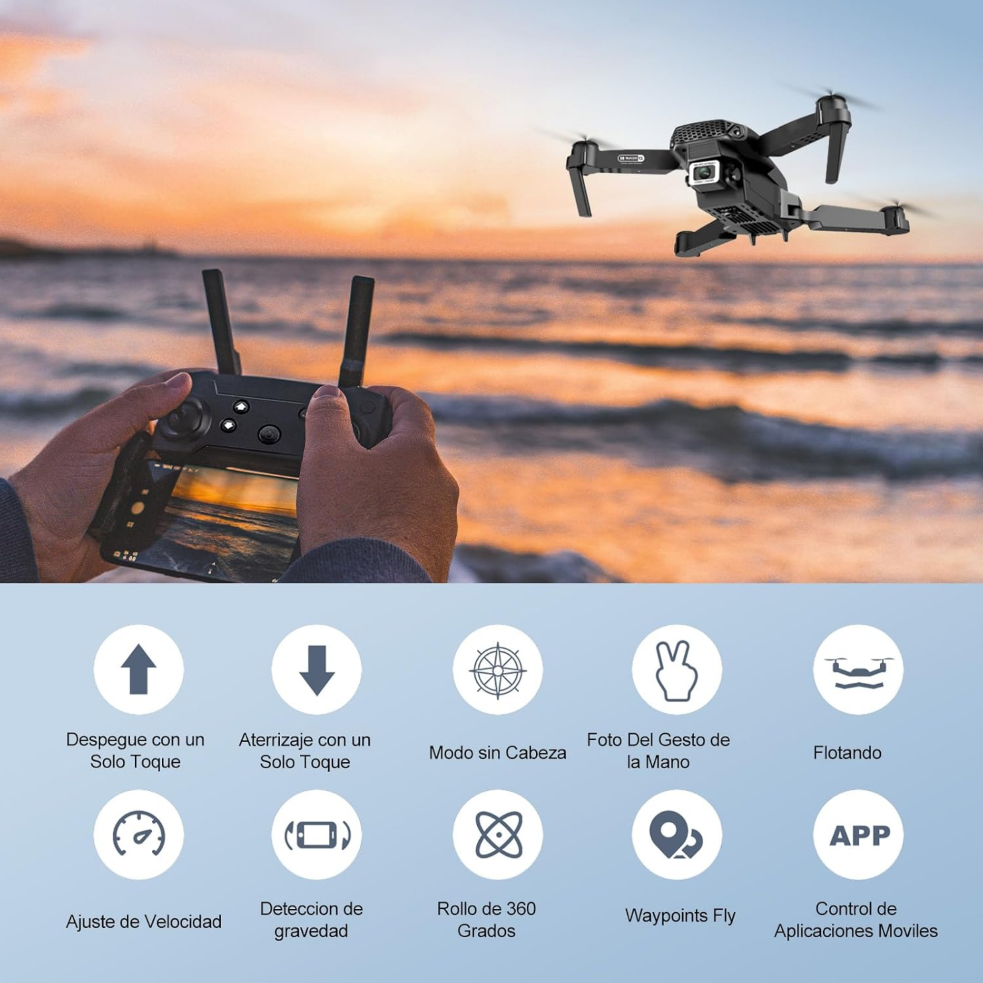 Kit 2 Drones Doble Cámara 4K + Audífonos Bluetooth P9