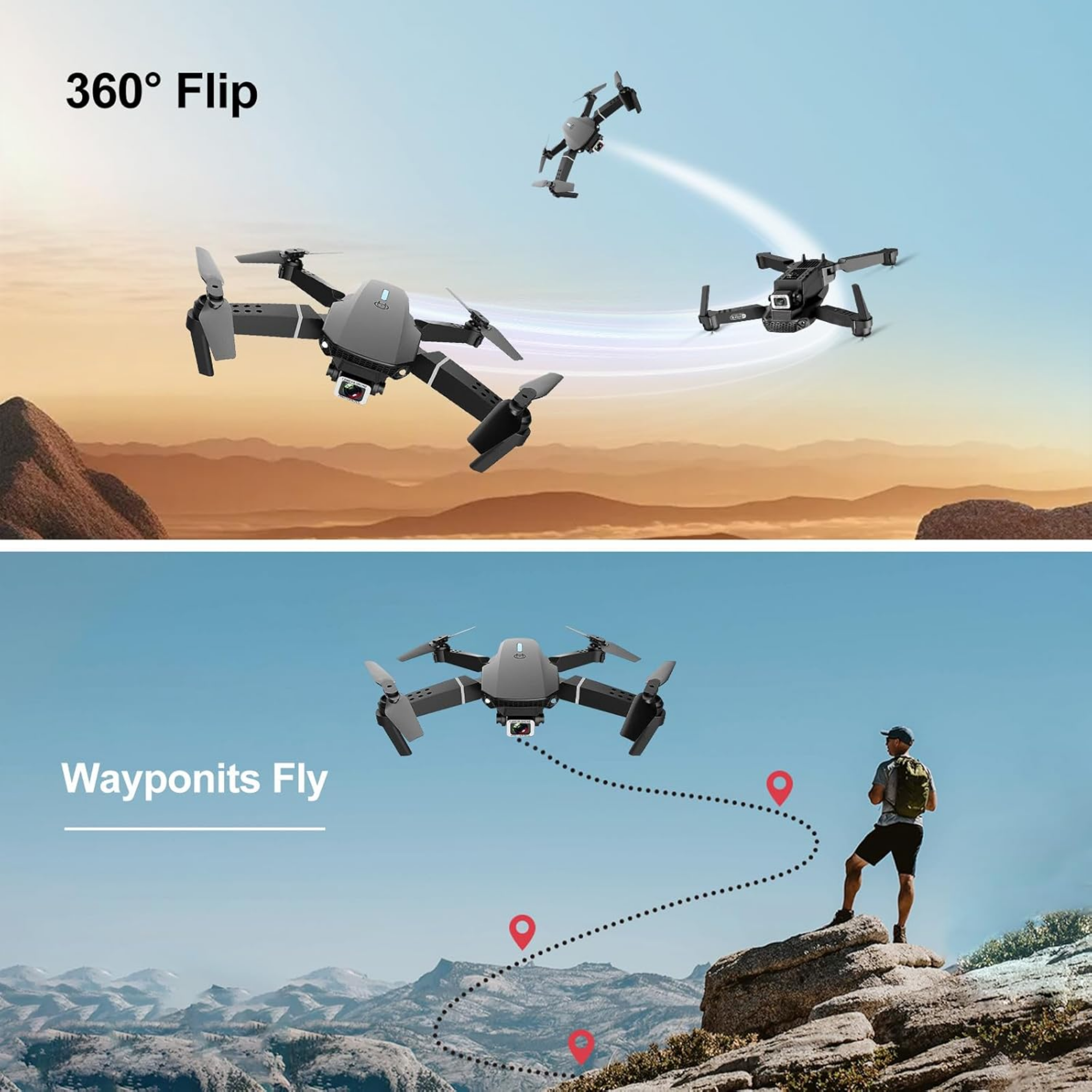 Kit 2 Drones Doble Cámara 4K + Audífonos Bluetooth P9