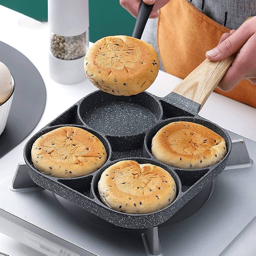 Cocina 4 Platillos a la Vez - CookSplit® Sartén Antiadherente 4 en 1