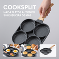 Cocina 4 Platillos a la Vez - CookSplit® Sartén Antiadherente 4 en 1