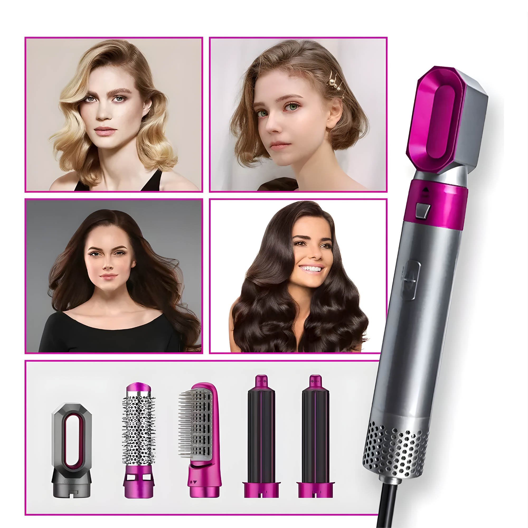 Transforma tu cabello en minutos Cepillo Secador 5 en 1
