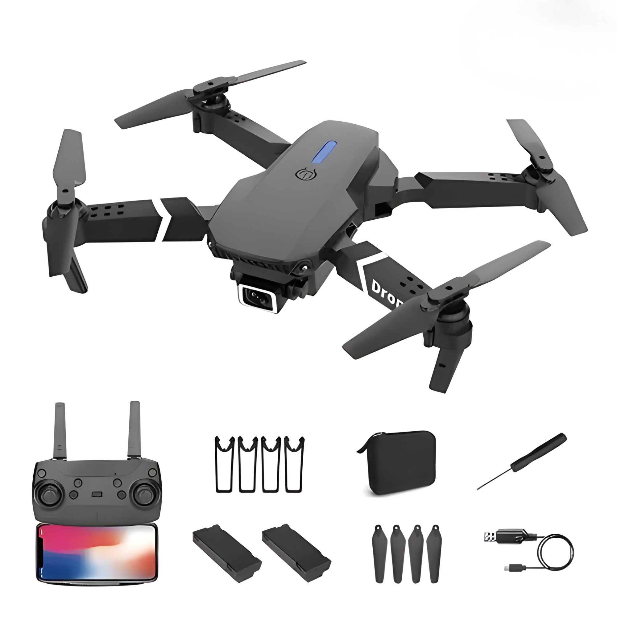 Kit 2 Drones Doble Cámara 4K + Audífonos Bluetooth P9