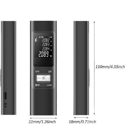 Mide Sin Errores - Medidor Láser Pro USB-C (46 caracteres)